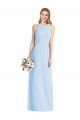 Trumpet Halter Neck Soft Chiffon Long Light Sky Blue Semi Formal Evening Dress / Bridesmaid Dress Sydney