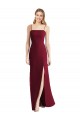 Trumpet Spaghetti Straps Soft Chiffon Long Burgundy Bridesmaid Dress Sydney
