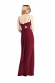 Trumpet Spaghetti Straps Soft Chiffon Long Burgundy Bridesmaid Dress Sydney