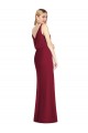 Mermaid V-Neck Soft Chiffon Long Dusty Pink Bridesmaid Dress Sydney