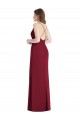Mermaid V-Neck Soft Chiffon Long Hunter Bridesmaid Dress Sydney