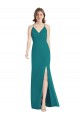 Mermaid V-Neck Soft Chiffon Long Hunter Bridesmaid Dress Sydney