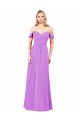 A-Line Sweetheart Soft Chiffon Long Violet Bridesmaid Dress Sydney