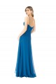 A-Line Sweetheart Soft Chiffon Long Peacock Blue Bridesmaid Dress Sydney
