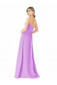 A-Line Strapless Soft Chiffon Long Violet Bridesmaid Dress Sydney
