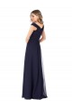 A-Line Off the Shoulder Soft Chiffon Long Dark Navy Evening Dress / Bridesmaid Dress Sydney