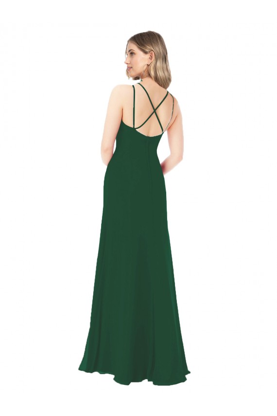 A-Line Sweetheart Soft Chiffon Long Dark Green Bridesmaid Dress Sydney