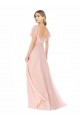 A-Line Square Neck Soft Chiffon Long Pink Formal Dress / Bridesmaid Dress Sydney