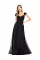 A-Line Sweetheart Soft Chiffon Long Black Bridesmaid Dress Sydney