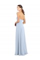 A-Line Strapless Soft Chiffon Long Light Sky Blue Bridesmaid Dress Sydney