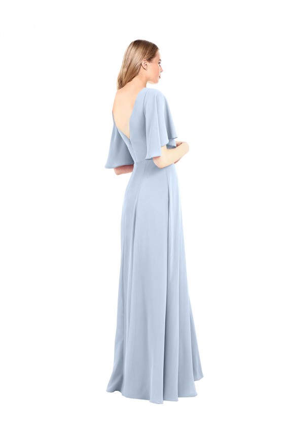 A-Line V-Neck Chiffon Long Light Sky Blue Bridesmaid Dress / Evening Dress Sydney