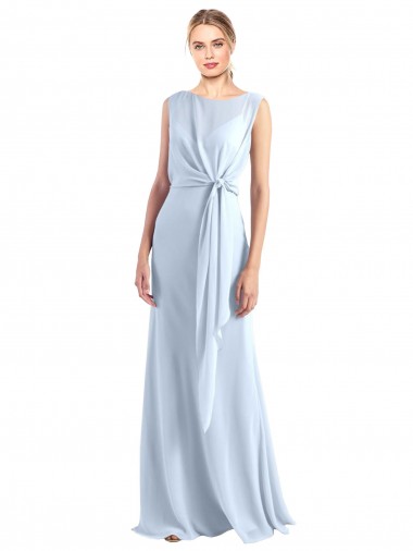 A-Line V-Neck Chiffon Long Light Sky Blue Bridesmaid Dress / Evening Gowns Sydney
