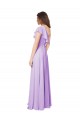 A-Line One Shoulder Soft Chiffon Long Lilac Bridesmaid Dress Sydney