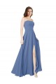A-Line Strapless Soft Chiffon Long Windsor Blue Formal Dress / Bridesmaid Dress Sydney