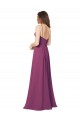A-Line Strapless Soft Chiffon Long Wild Berry Bridesmaid Dress Sydney