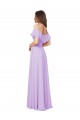 A-Line Strapless Soft Chiffon Long Lilac Bridesmaid Dress Sydney
