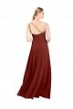 A-Line One Shoulder Soft Chiffon Long Burgundy Formal Dress / Bridesmaid Dress Sydney
