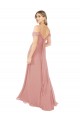 A-Line Scoop Neck Soft Chiffon Long Bliss Pink Bridesmaid Dress Sydney