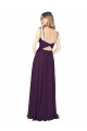 A-Line Strapless Soft Chiffon Long Grape Bridesmaid Dress Sydney