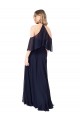 A-Line High Neck Soft Chiffon Long Dark Navy Formal Dress / Bridesmaid Dress Sydney