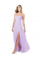 A-Line Strapless Chiffon Long Floor Length Lilac Bridesmaid Dress Sydney