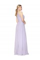 A-Line High Neck Soft Chiffon Long Lilac Formal Evening Gown / Prom Dress / Bridesmaid Dress Sydney