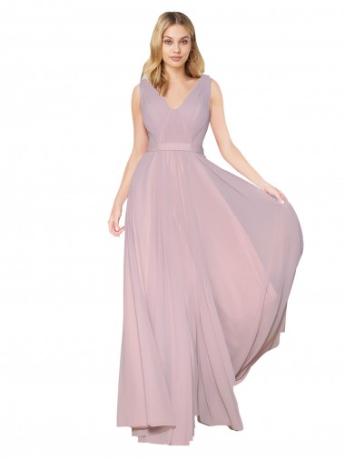 A-Line High Neck Soft Chiffon Long Primrose Formal Evening Gown / Prom Dress / Bridesmaid Dress Sydney