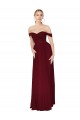 Mermaid High Neck Soft Chiffon Long Burgundy Formal Dress / Bridesmaid Dress Sydney