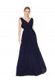 A-Line High Neck Soft Chiffon Long Dark Navy Formal Evening Gown / Prom Dress / Bridesmaid Dress Sydney