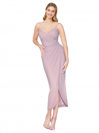 Mermaid High Neck Soft Chiffon Knee Length Primrose High Low Evening Gown / Prom Dress / Bridesmaid Dress Sydney