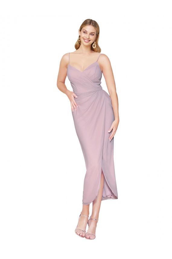 Mermaid High Neck Soft Chiffon Knee Length Primrose High Low Evening Gown / Prom Dress / Bridesmaid Dress Sydney