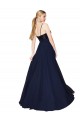 A-Line High Neck Soft Chiffon & Sequin Long Dark Navy Semi Formal Evening Dress / Prom Dress / Bridesmaid Dress Sydney