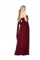 A-Line Strapless Soft Chiffon Long Burgundy Formal Evening Gown / Prom Dress / Bridesmaid Dress Sydney