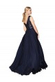 A-Line High Neck Soft Chiffon & Sequin Long Dark Navy Semi Formal Evening Gown / Prom Dress / Bridesmaid Dress Sydney