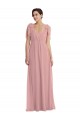 A-Line Halter Neck Soft Chiffon Long Dusty Pink Semi Formal Evening Dress / Bridesmaid Dress Sydney