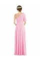 Trumpet One Shoulder Soft Chiffon Long Barely Pink Semi Formal Evening Dress / Bridesmaid Dress Sydney