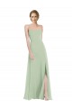 A-Line Scoop Neck Soft Chiffon Long Sage Semi Formal Evening Dress / Bridesmaid Dress Sydney