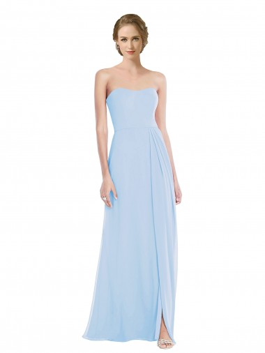 A-Line Sweetheart Soft Chiffon Long Light Sky Blue Formal Dress / Bridesmaid Dress Sydney