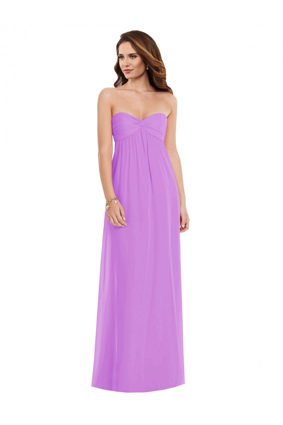 A-Line Sweetheart Soft Chiffon Long Violet Semi Formal Evening Dress / Bridesmaid Dress Sydney