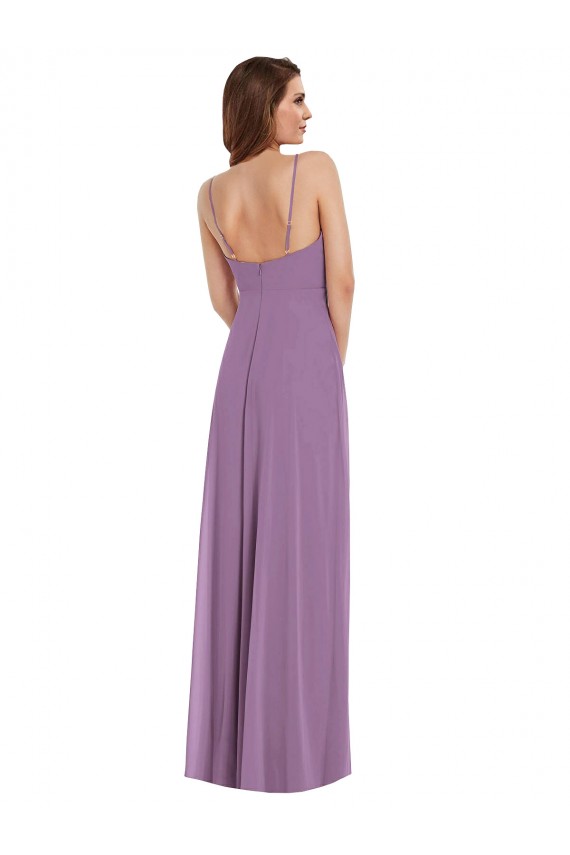 A-Line Sweetheart Soft Chiffon Long Dark Lavender Bridesmaid Dress / Formal Dress Sydney