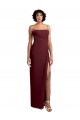 A-Line Square Neck Soft Chiffon Long Burgundy Gold Evening Dress / Bridesmaid Dress Sydney
