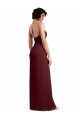 A-Line Square Neck Soft Chiffon Long Burgundy Gold Evening Dress / Bridesmaid Dress Sydney