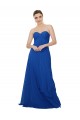 A-Line Strapless Chiffon Long Royal Blue Bridesmaid Dress / Evening Dress Sydney