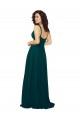 A-Line Sweetheart Soft Chiffon Long Hunter Bridesmaid Dress Sydney