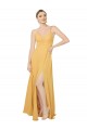 A-Line V-Neck Chiffon Long Saffron Bridesmaid Dress / Evening Dress Sydney
