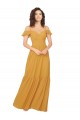 A-Line Sweetheart Soft Chiffon Long Saffron Bridesmaid Dress Sydney