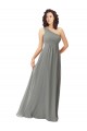 A-Line One Shoulder Soft Chiffon Long Wisteria Bridesmaid Dress Sydney