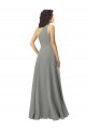 A-Line One Shoulder Soft Chiffon Long Wisteria Bridesmaid Dress Sydney