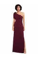 A-Line One Shoulder Soft Chiffon Long Burgundy Formal Evening Gown / Bridesmaid Dress Sydney
