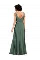 Column V-Neck Soft Chiffon Long Sea Glass Bridesmaid Dress Sydney